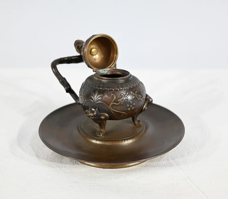 Encrier à l'Étrusque en Bronze par F. Barbedienne - 2ème partie XIXe