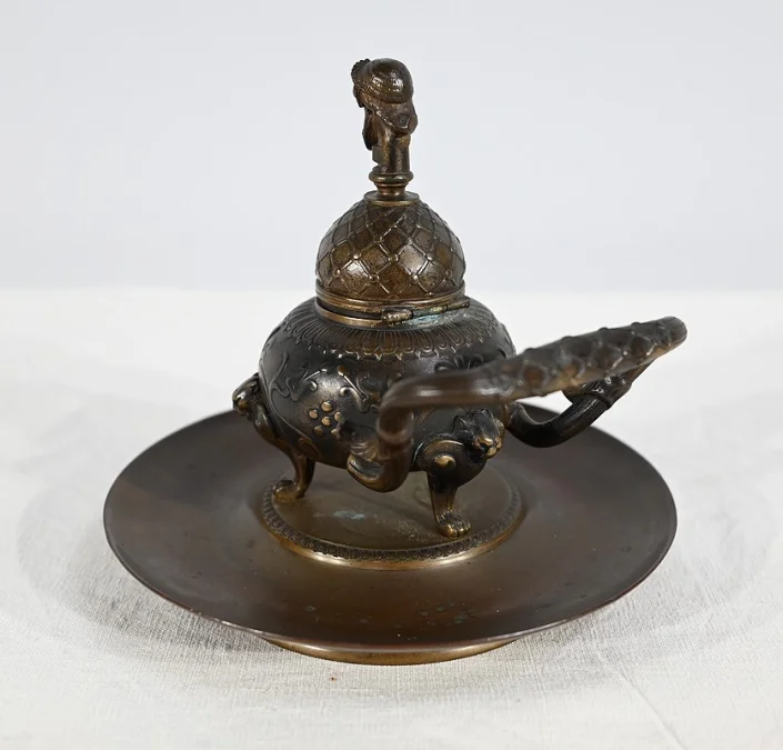 Encrier à l'Étrusque en Bronze par F. Barbedienne - 2ème partie XIXe