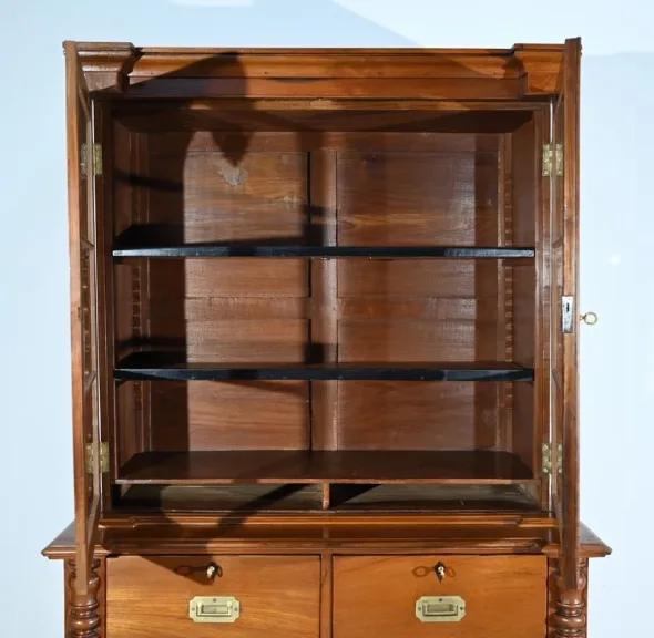 Commode Vitrine en Teck – Fin XIXe