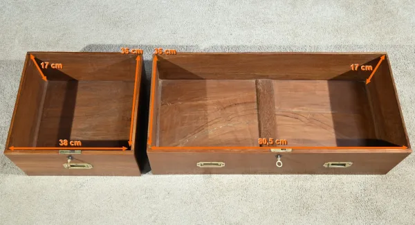 Commode Vitrine en Teck – Fin XIXe