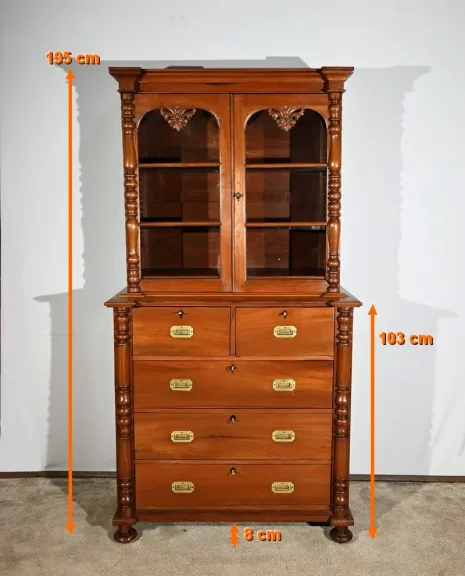 Commode Vitrine en Teck – Fin XIXe