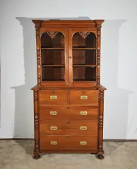 Commode Vitrine en Teck – Fin XIXe