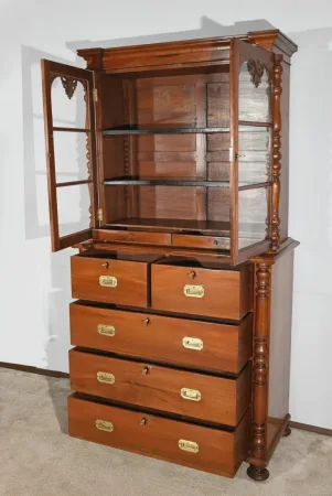 Commode Vitrine en Teck – Fin XIXe