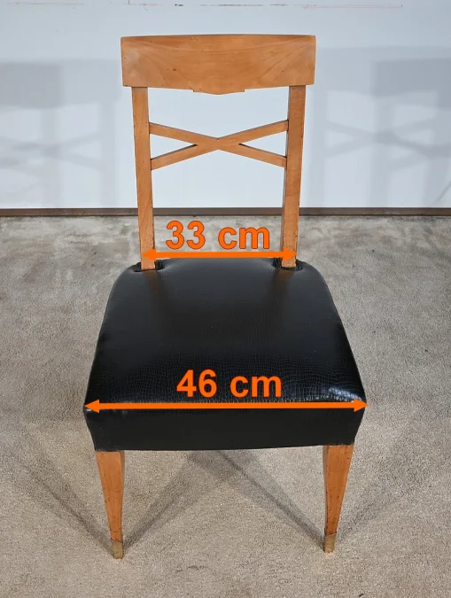 Suite de 6 Chaises en Merisier massif, Art Déco – 1940
