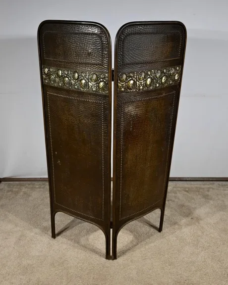 Paravent en Laiton vieilli, Art Nouveau – 1900