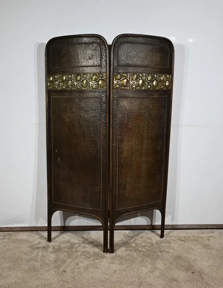 Paravent en Laiton vieilli, Art Nouveau – 1900