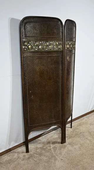Paravent en Laiton vieilli, Art Nouveau – 1900