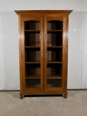 Bibliothèque Vitrine de Pondichéry en Teck – 1900