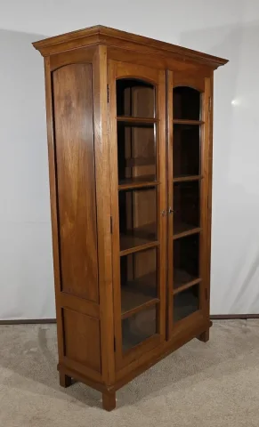 Bibliothèque Vitrine de Pondichéry en Teck – 1900