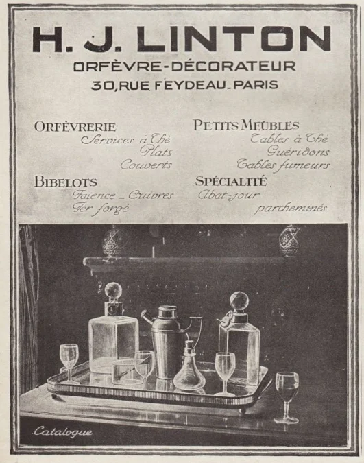 Paire de Tables de Jeux en Acajou, estampillées H.J. Linton – 1920