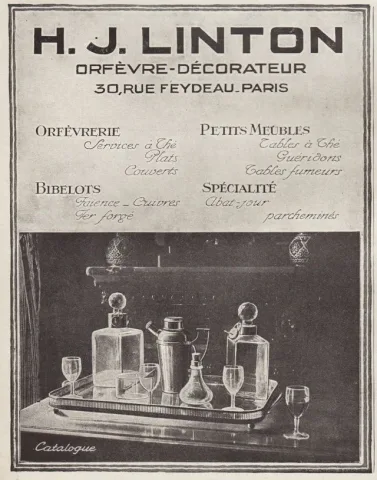 Paire de Tables de Jeux en Acajou, estampillées H.J. Linton – 1920