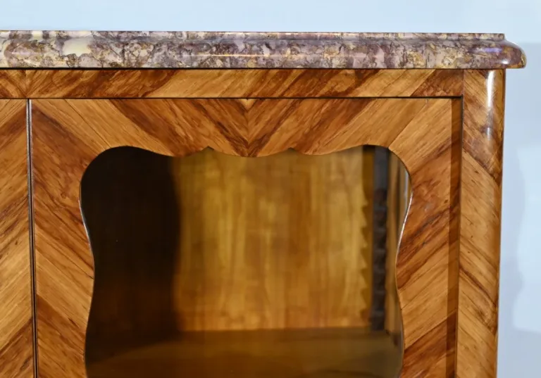 Petite Vitrine en Bois de Rose, style Louis XV – Début XXe