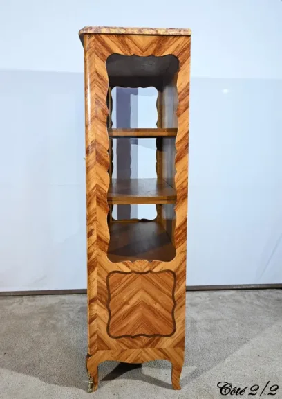 Petite Vitrine en Bois de Rose, style Louis XV – Début XXe