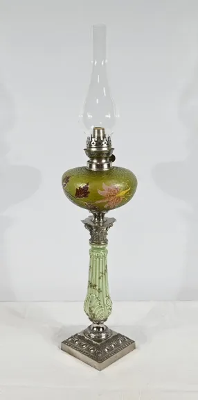 Importante Lampe à Pétrole, Art Nouveau – 1900