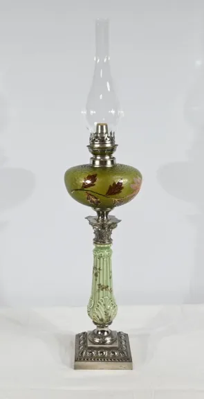 Importante Lampe à Pétrole, Art Nouveau – 1900