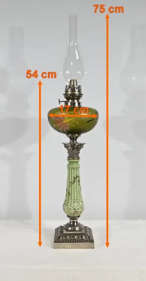 Importante Lampe à Pétrole, Art Nouveau – 1900