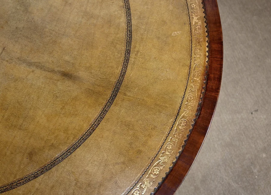 Table Tambour Tournante en Acajou, style Regency, Angleterre – 2ème moitié XIXe