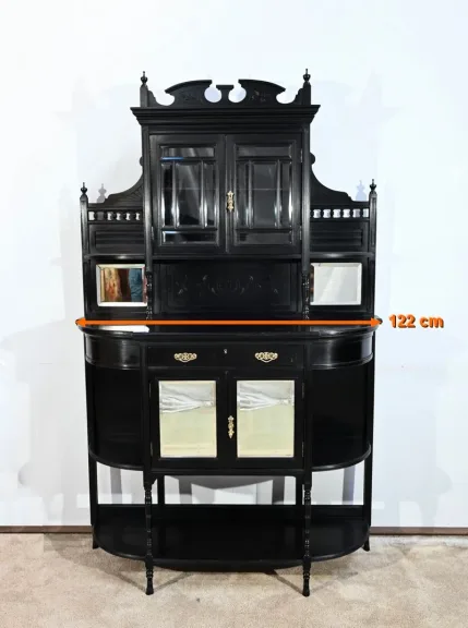 Meuble d’Entre Deux en Poirier Noirci, style Napoléon III – Fin XIXe