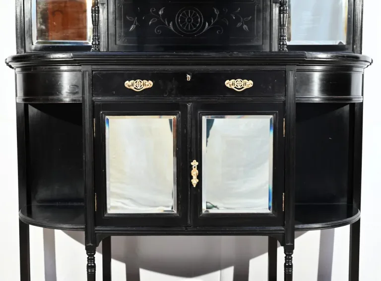 Meuble d’Entre Deux en Poirier Noirci, style Napoléon III – Fin XIXe