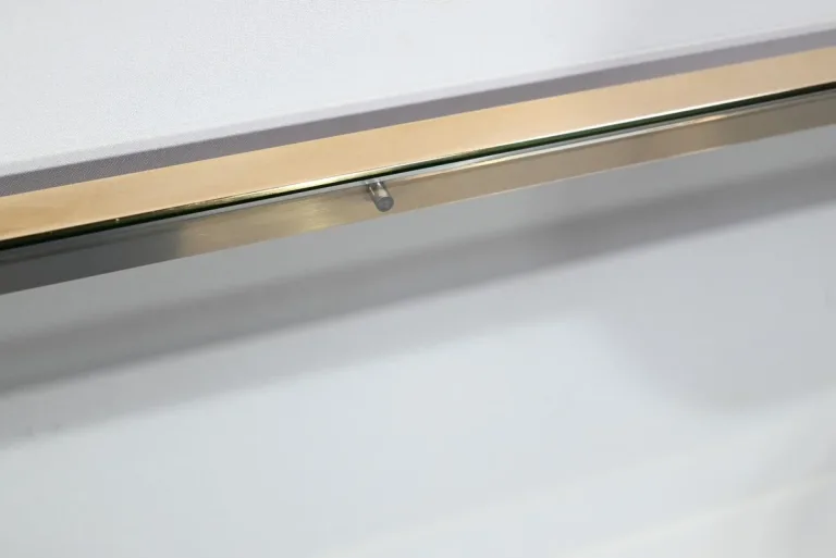 Etagère 4 niveaux en Laiton et Verre, goût Vandel – 1970