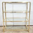 Etagère 4 niveaux en Laiton et Verre, goût Vandel – 1970