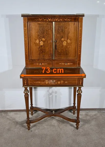Petit Cabinet Écritoire en Palissandre, style Charles X – Milieu XIXe