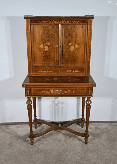Petit Cabinet Écritoire en Palissandre, style Charles X – Milieu XIXe
