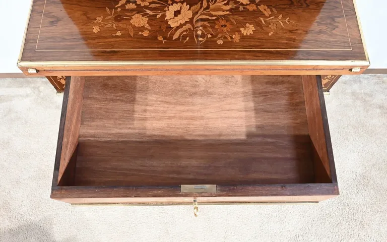 Petit Cabinet Écritoire en Palissandre, style Charles X – Milieu XIXe