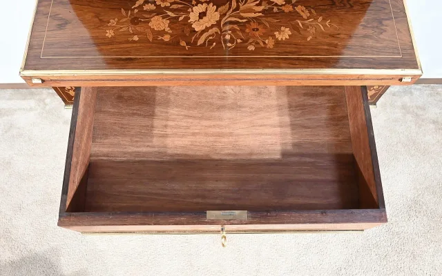 Petit Cabinet Écritoire en Palissandre, style Charles X – Milieu XIXe