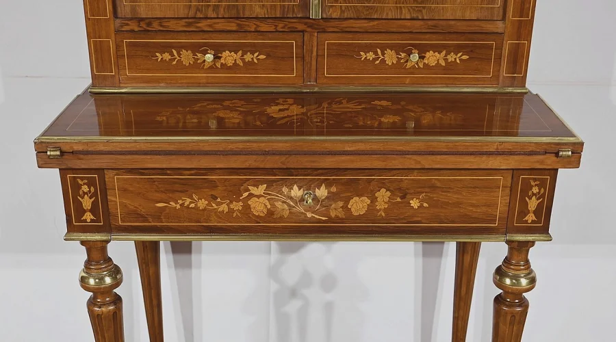 Petit Cabinet Écritoire en Palissandre, style Charles X – Milieu XIXe