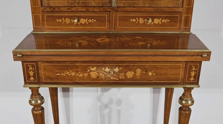 Petit Cabinet Écritoire en Palissandre, style Charles X – Milieu XIXe