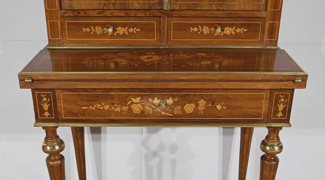 Petit Cabinet Écritoire en Palissandre, style Charles X – Milieu XIXe