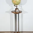 Sellette en Noyer et Métal Chromé, Art Déco – 1930
