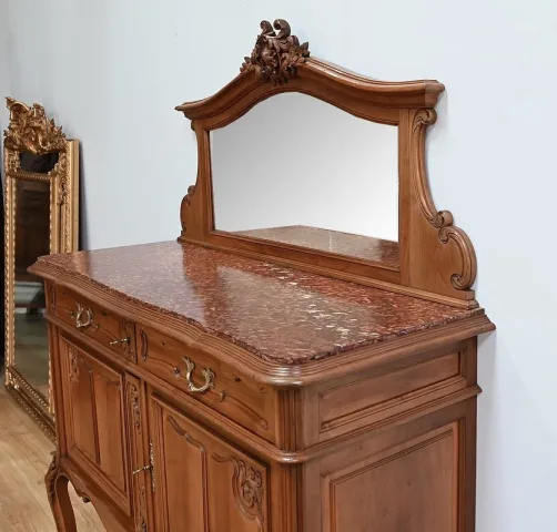 Buffet Desserte en Noyer, style Louis XV – Début XXe