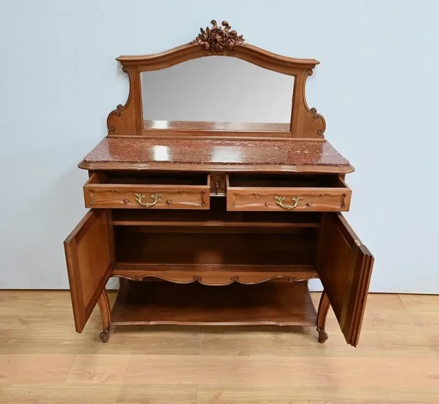 Buffet Desserte en Noyer, style Louis XV – Début XXe