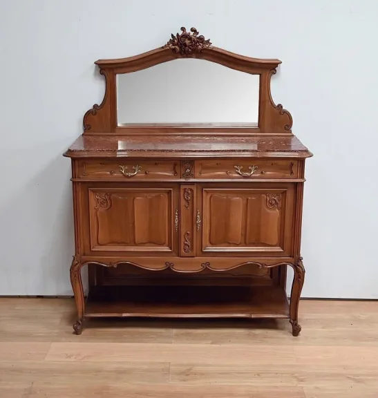 Buffet Desserte en Noyer, style Louis XV – Début XXe