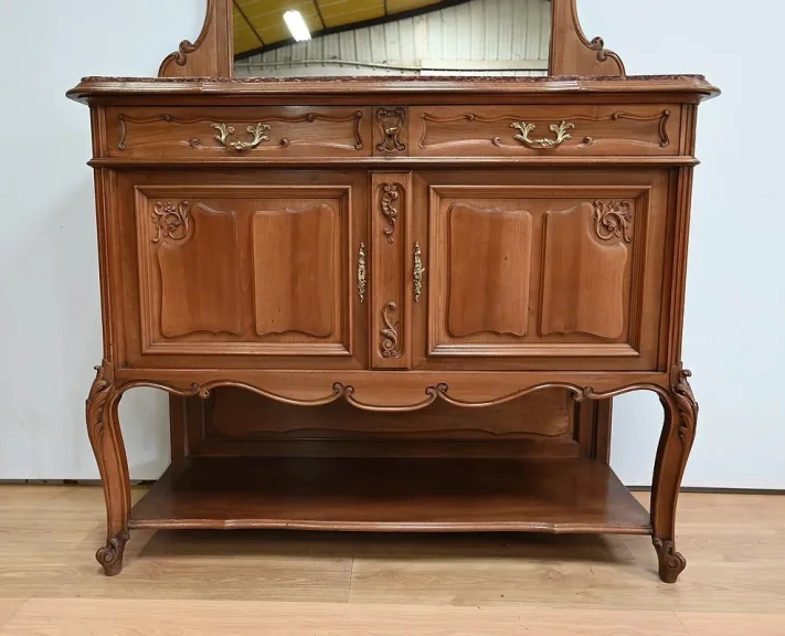 Buffet Desserte en Noyer, style Louis XV – Début XXe