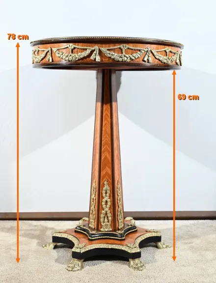 Guéridon en Bois Précieux, style Restauration, époque Napoléon III – Milieu XIXe