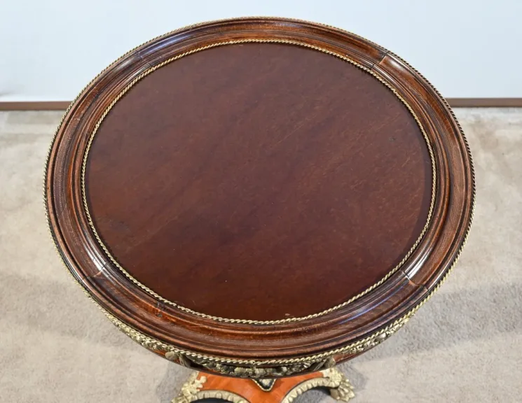Guéridon en Bois Précieux, style Restauration, époque Napoléon III – Milieu XIXe