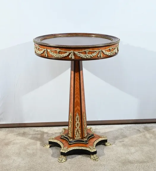Guéridon en Bois Précieux, style Restauration, époque Napoléon III – Milieu XIXe