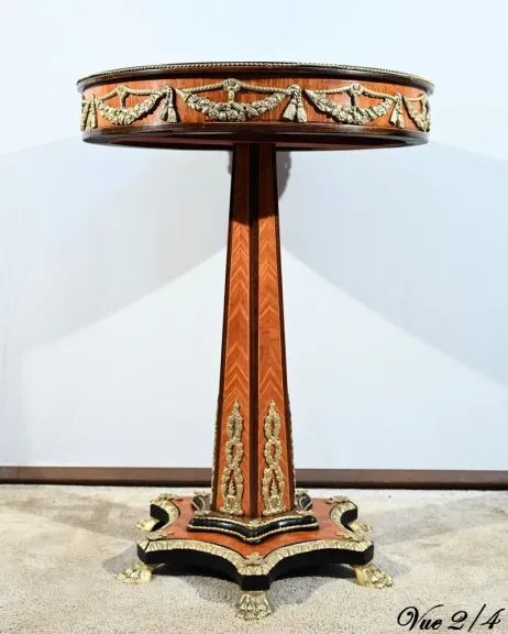 Guéridon en Bois Précieux, style Restauration, époque Napoléon III – Milieu XIXe
