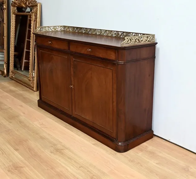 Buffet Enfilade en Ronce d'Acajou, époque Restauration – Début XIXe