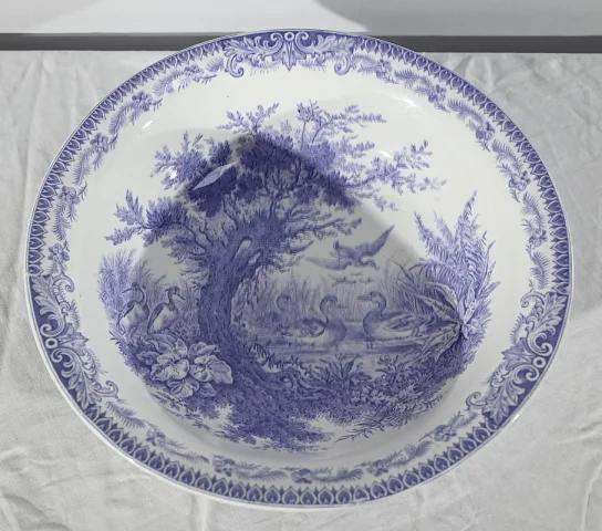 Ensemble de Toilette en Céramique de Sarreguemines, Collection Canards – Fin XIXe