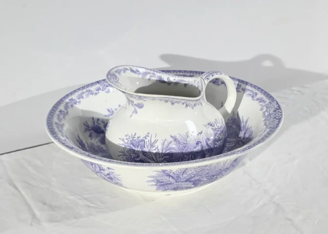 Ensemble de Toilette en Céramique de Sarreguemines, Collection Canards – Fin XIXe