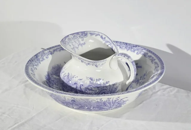 Ensemble de Toilette en Céramique de Sarreguemines, Collection Canards – Fin XIXe