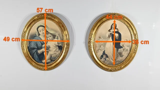 Paire d’Importantes Gravures « L’Immaculée Conception » – Fin XIXe