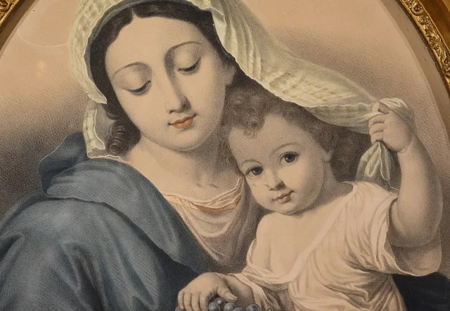 Paire d’Importantes Gravures « L’Immaculée Conception » – Fin XIXe