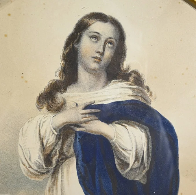 Paire d’Importantes Gravures « L’Immaculée Conception » – Fin XIXe
