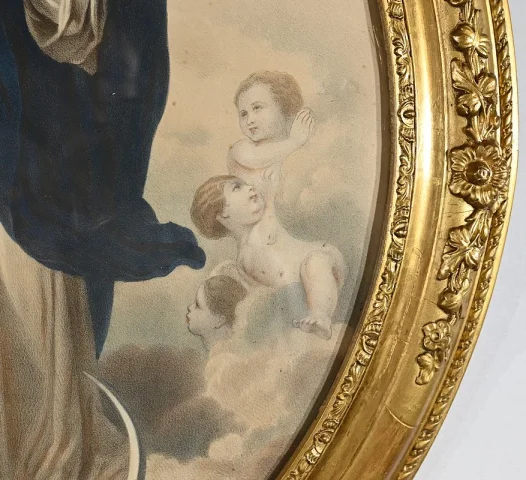 Paire d’Importantes Gravures « L’Immaculée Conception » – Fin XIXe