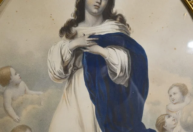 Paire d’Importantes Gravures « L’Immaculée Conception » – Fin XIXe